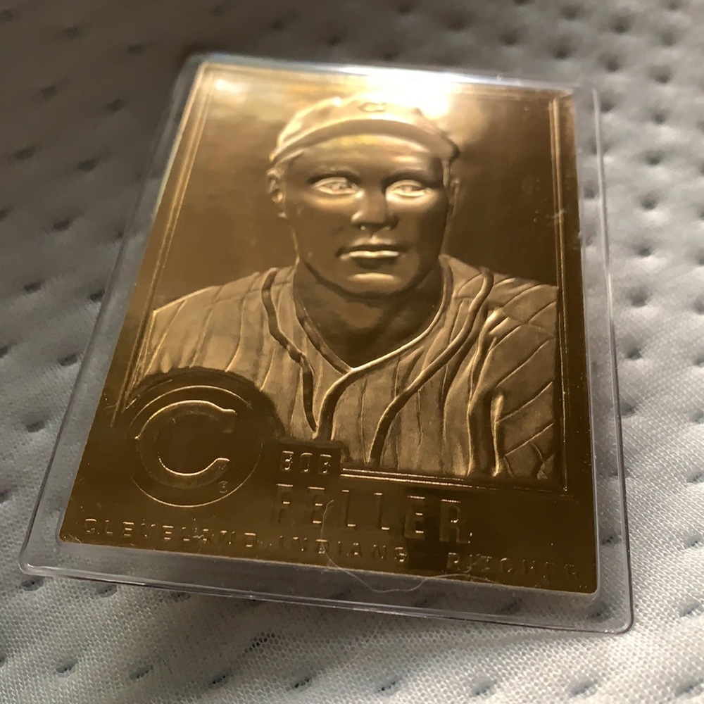 BOB FELLER - 1996 Danbury Mint 22 Karat Gold Card #40 - Cleveland Indians